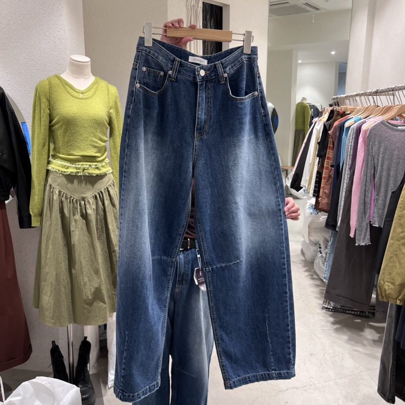 SSEMIENNE東大門㊣實拍女士新款熱賣真品人氣牛仔褲燈籠褲版型SSENIQUE牛仔褲圖色1