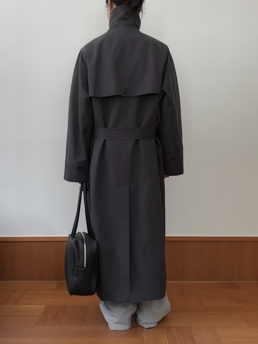 LONG PEAK東大門㊣直郵女士新品職業真品推薦長款風衣含腰帶LONG PEAK長款風衣