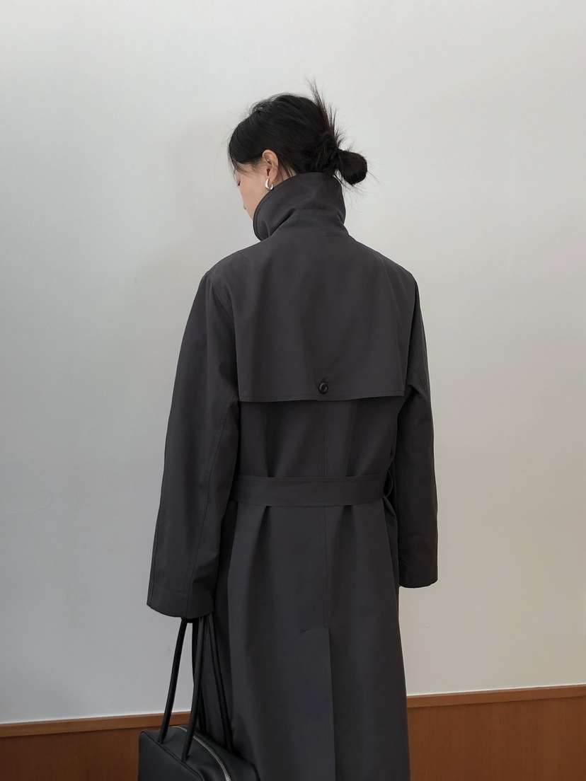 LONG PEAK東大門㊣直郵女士新品職業真品推薦長款風衣含腰帶LONG PEAK長款風衣