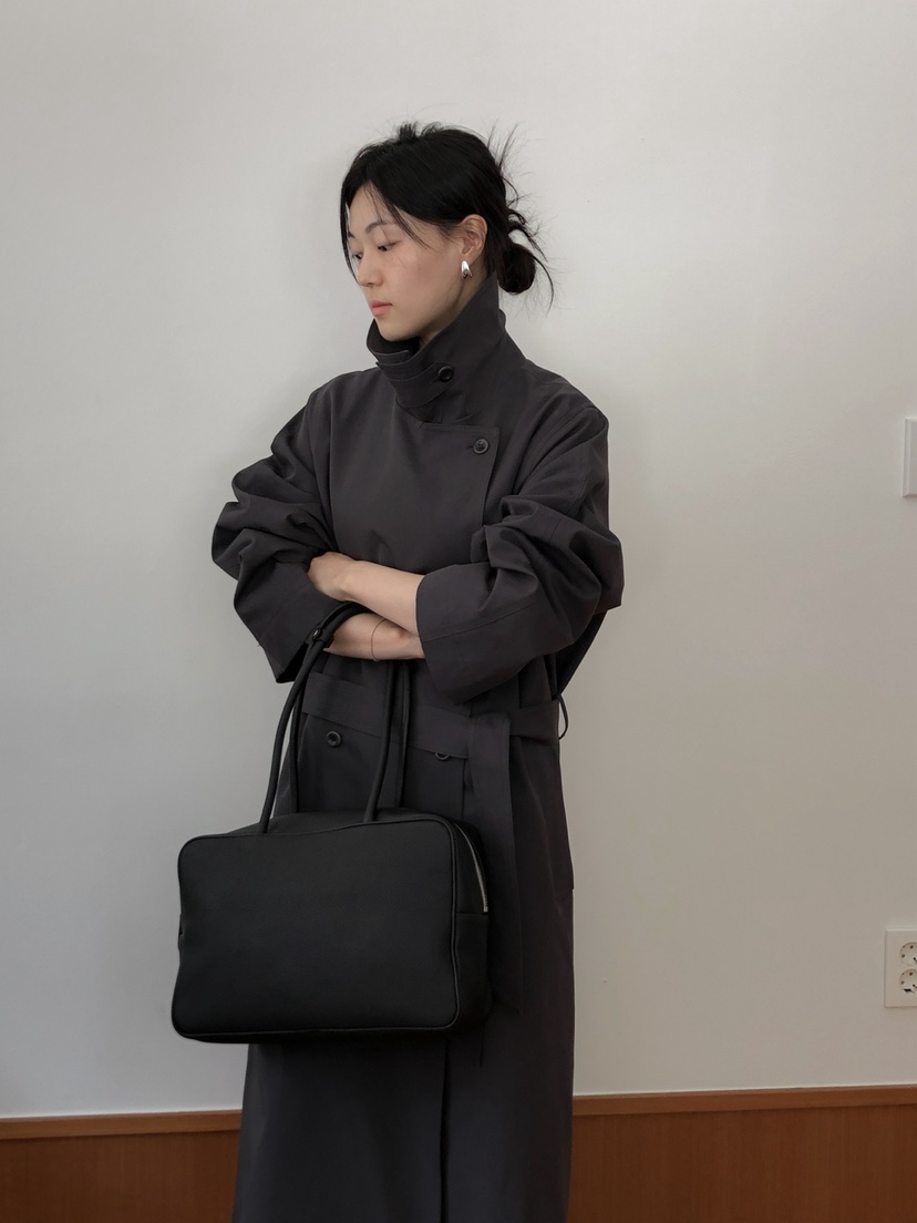 LONG PEAK東大門㊣直郵女士新品職業真品推薦長款風衣含腰帶LONG PEAK長款風衣