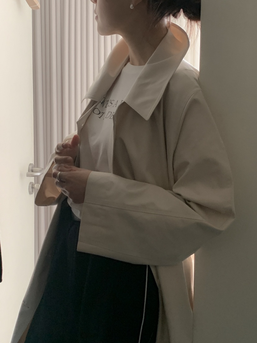 LONG PEAK東大門㊣直郵女士新品職業真品推薦長款風衣含腰帶LONG PEAK長款風衣