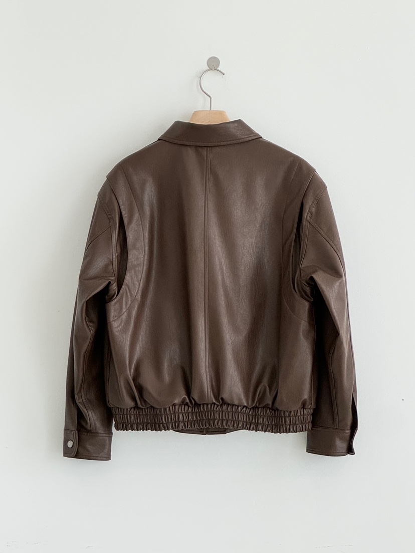 LONG PEAK韓國代購㊣女士新品25秋冬職業人氣熱賣皮衣皮革LONG PEAK皮衣