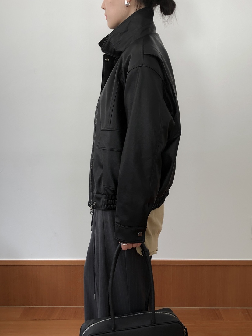 LONG PEAK韓國代購㊣女士新品25秋冬職業人氣熱賣皮衣皮革LONG PEAK皮衣