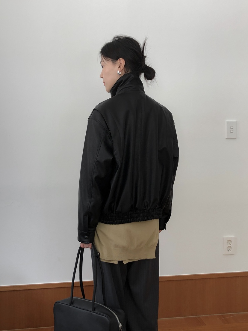 LONG PEAK韓國代購㊣女士新品25秋冬職業人氣熱賣皮衣皮革LONG PEAK皮衣