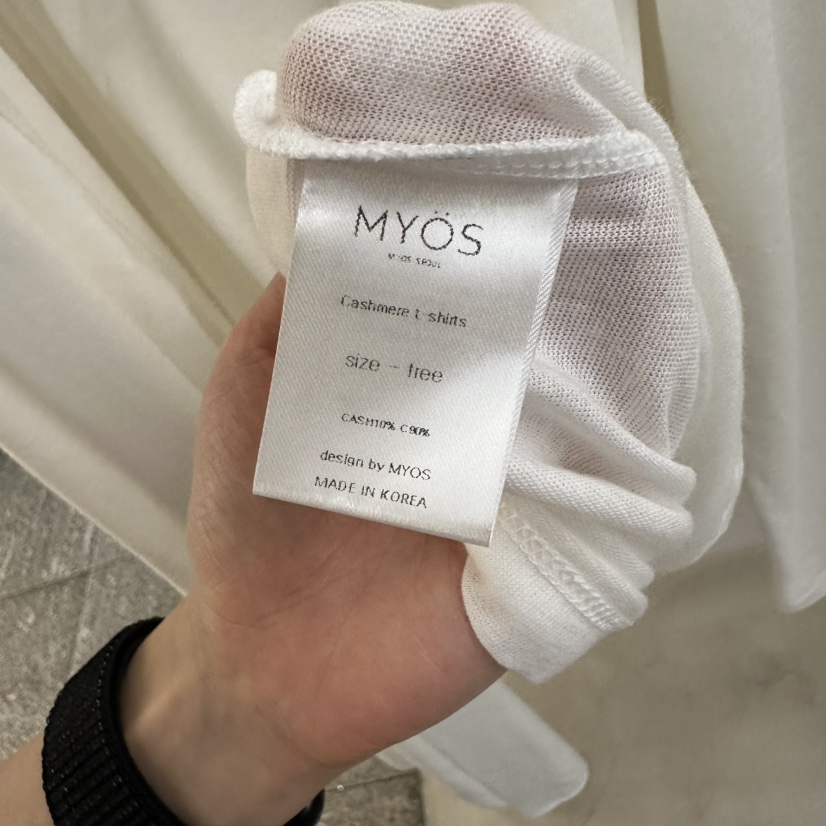 MYOS韓國直郵㊣女裝新款真品熱賣25秋冬休閑人氣長袖T恤羊絨MYOS長袖T恤