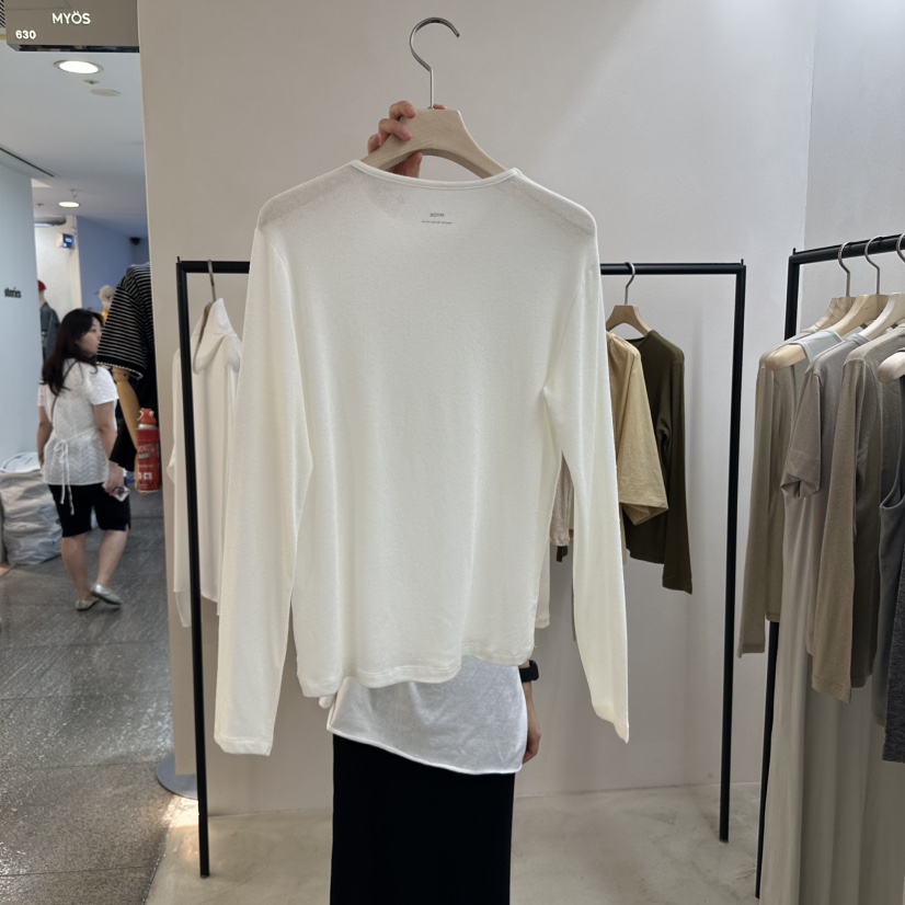MYOS東大門㊣代購女裝新款25秋冬推薦真品熱賣人氣時尚長袖T恤MYOS長袖T恤