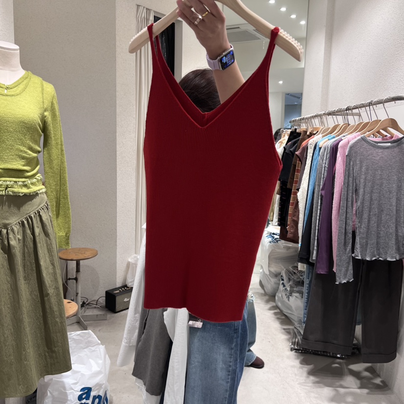 SSEMIENNE東大門㊣實拍女裝新品時尚吊帶背心不含內搭紐扣背心羊毛SSENIQUE吊帶/背心