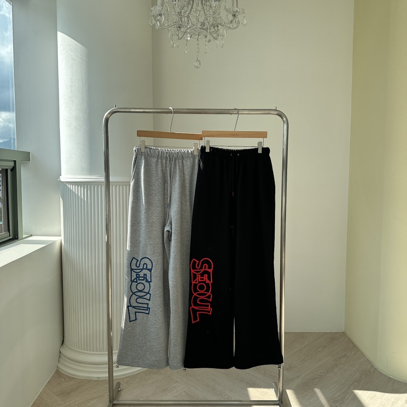 PALETTE-Q韓國代購㊣女士新品真品休閑熱賣推薦休閑褲刺繡PALETTE休閑褲
