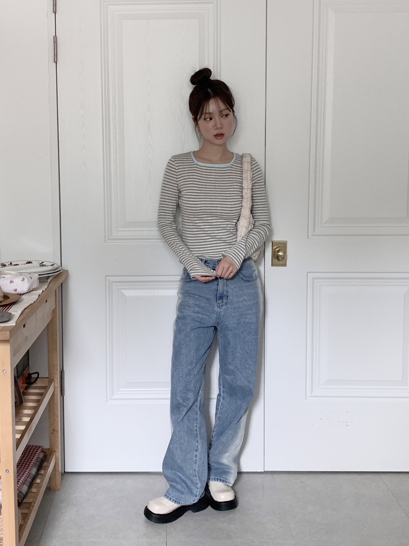 RE:OPENING東大門㊣實拍女裝新品人氣時尚牛仔褲水洗牛仔布RE:OPENING牛仔褲