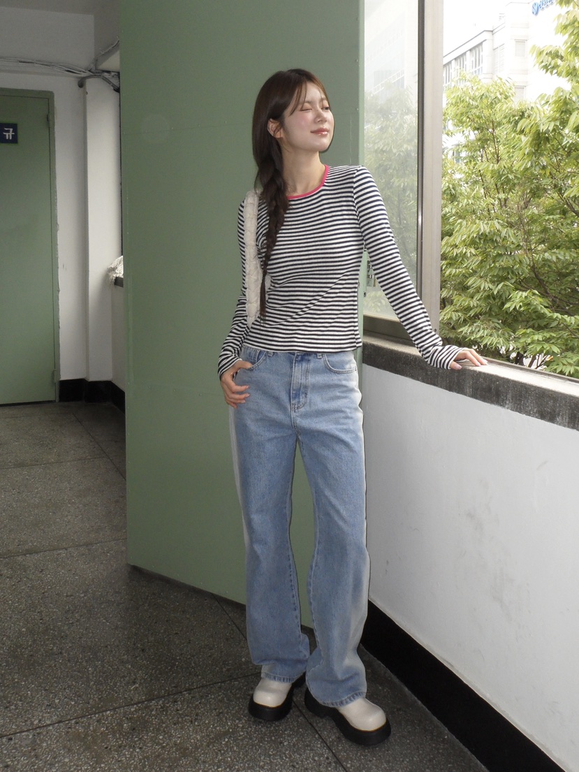 RE:OPENING東大門㊣實拍女裝新品人氣時尚牛仔褲水洗牛仔布RE:OPENING牛仔褲