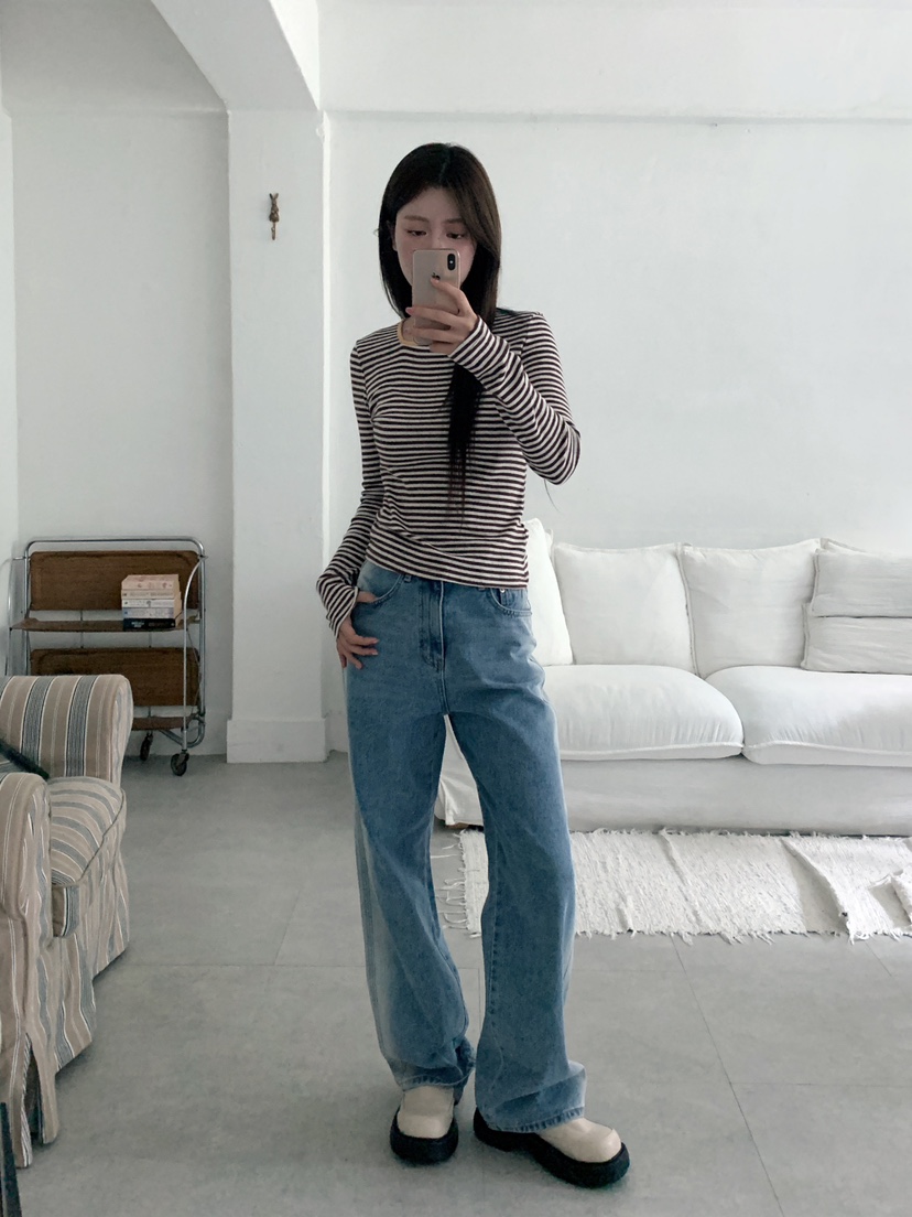 RE:OPENING東大門㊣實拍女裝新品人氣時尚牛仔褲水洗牛仔布RE:OPENING牛仔褲
