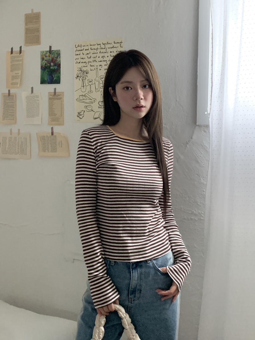 RE:OPENING韓國直郵㊣女士新款時尚休閑人氣熱賣真品長袖T恤RE:OPENING長袖T恤
