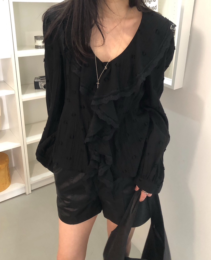 MELTED-P韓國直郵㊣女裝新品推薦職業休閑時尚25秋冬襯衫蕾絲衫MELTED-P襯衫/蕾絲衫