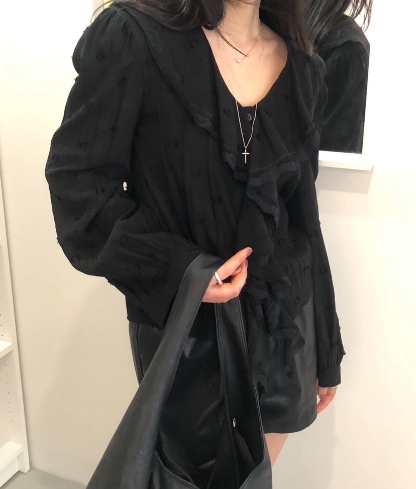 MELTED-P韓國直郵㊣女裝新品推薦職業休閑時尚25秋冬襯衫蕾絲衫MELTED-P襯衫/蕾絲衫