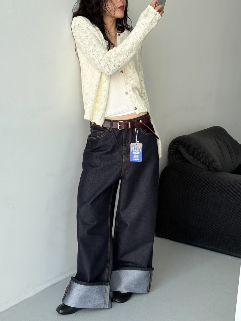MINIMUZE東大門㊣代購女裝新款真品職業推薦25秋冬人氣牛仔褲MINIMUZE牛仔褲