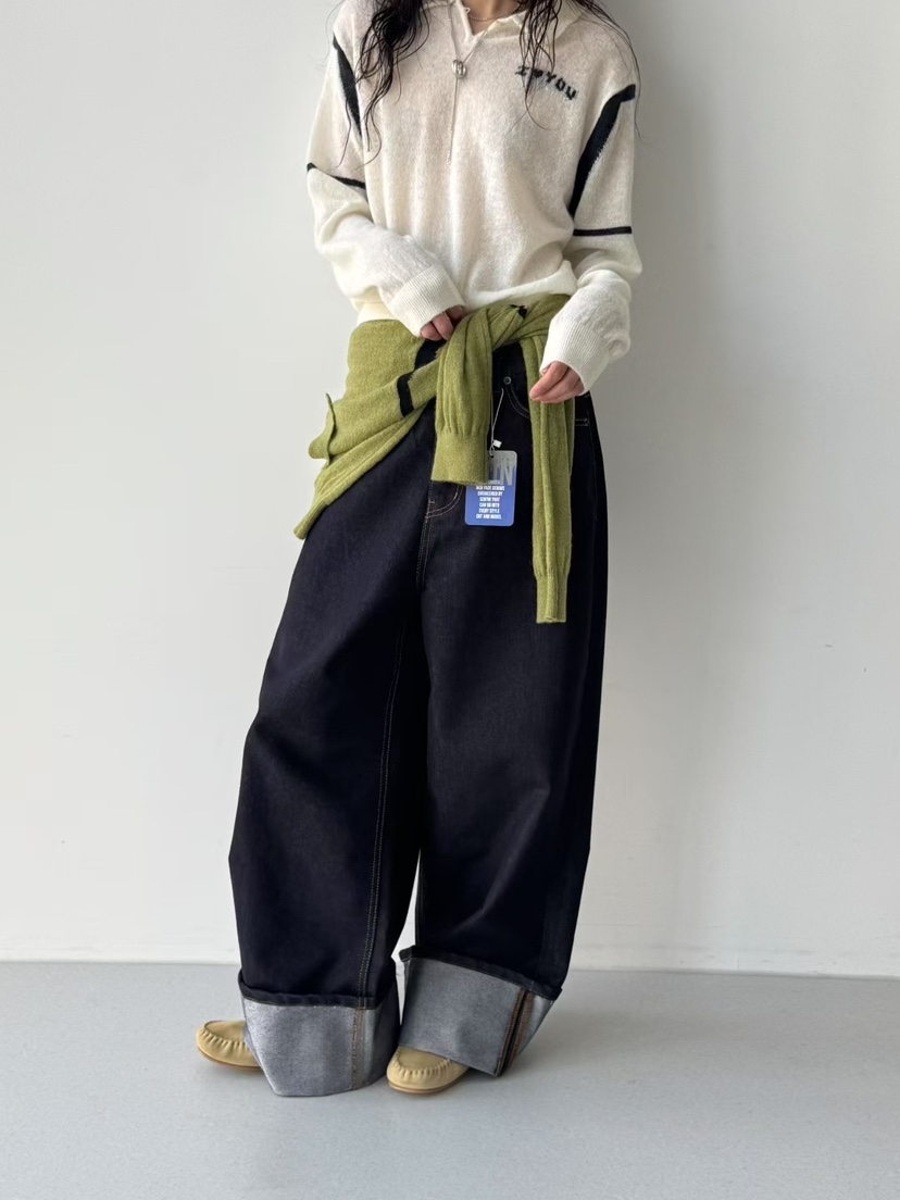 MINIMUZE東大門㊣代購女裝新款真品職業推薦25秋冬人氣牛仔褲MINIMUZE牛仔褲