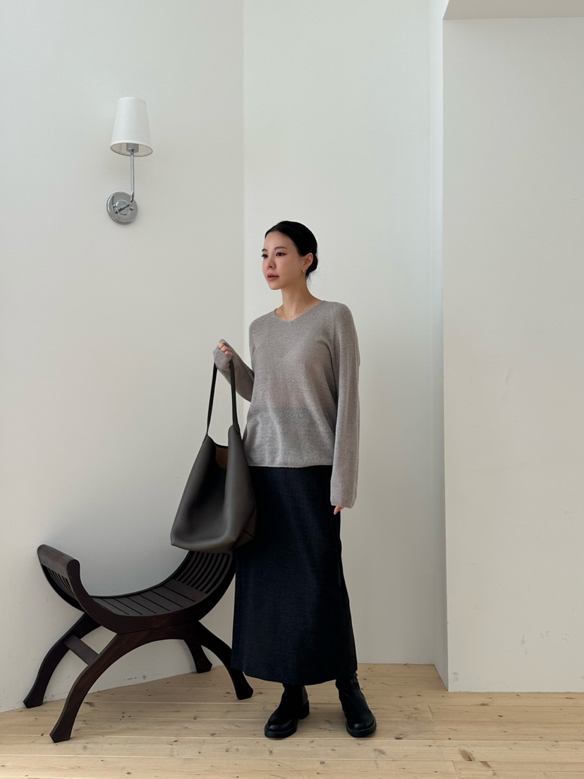 LE VASE韓國代購㊣女士新品25秋冬真品人氣時尚針織衫馬海毛LE VASE針織衫