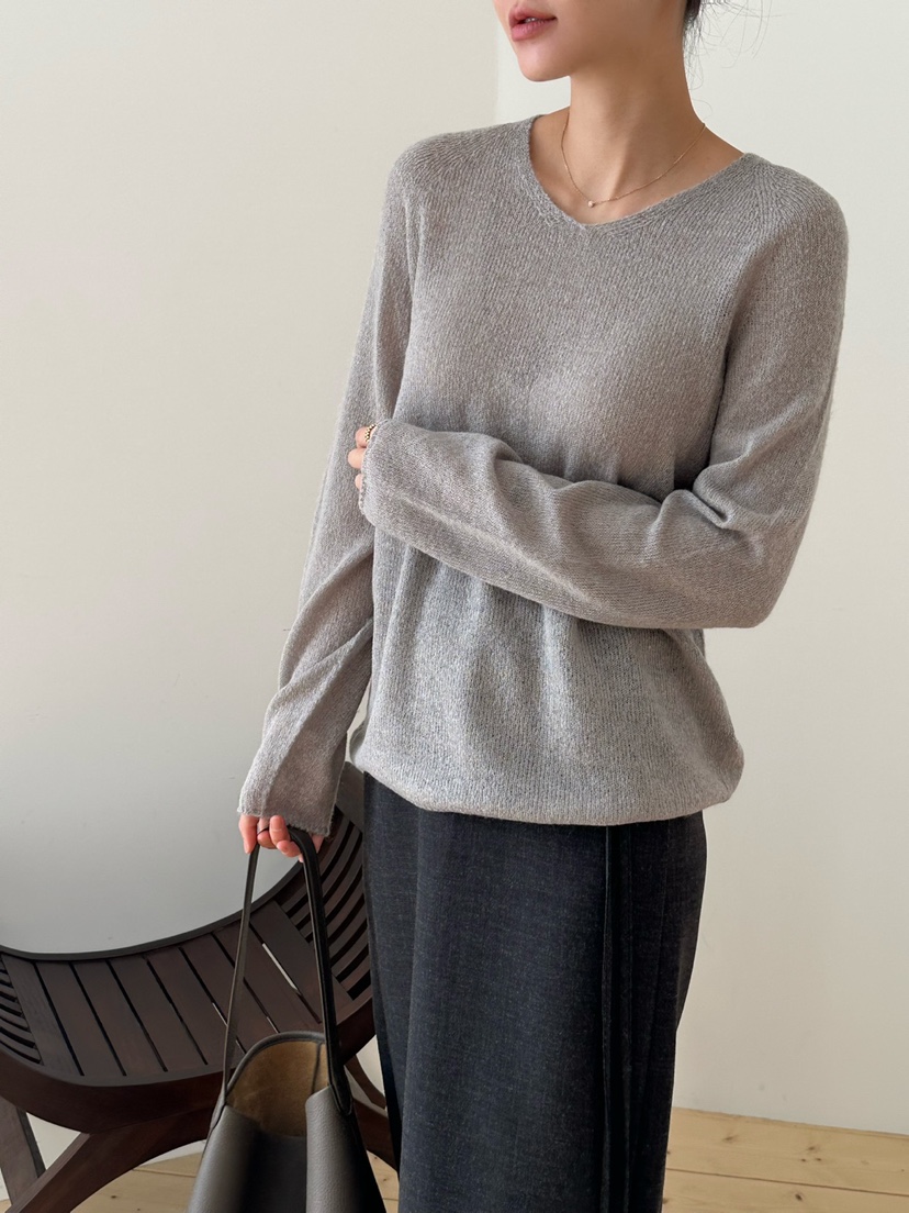 LE VASE韓國代購㊣女士新品25秋冬真品人氣時尚針織衫馬海毛LE VASE針織衫