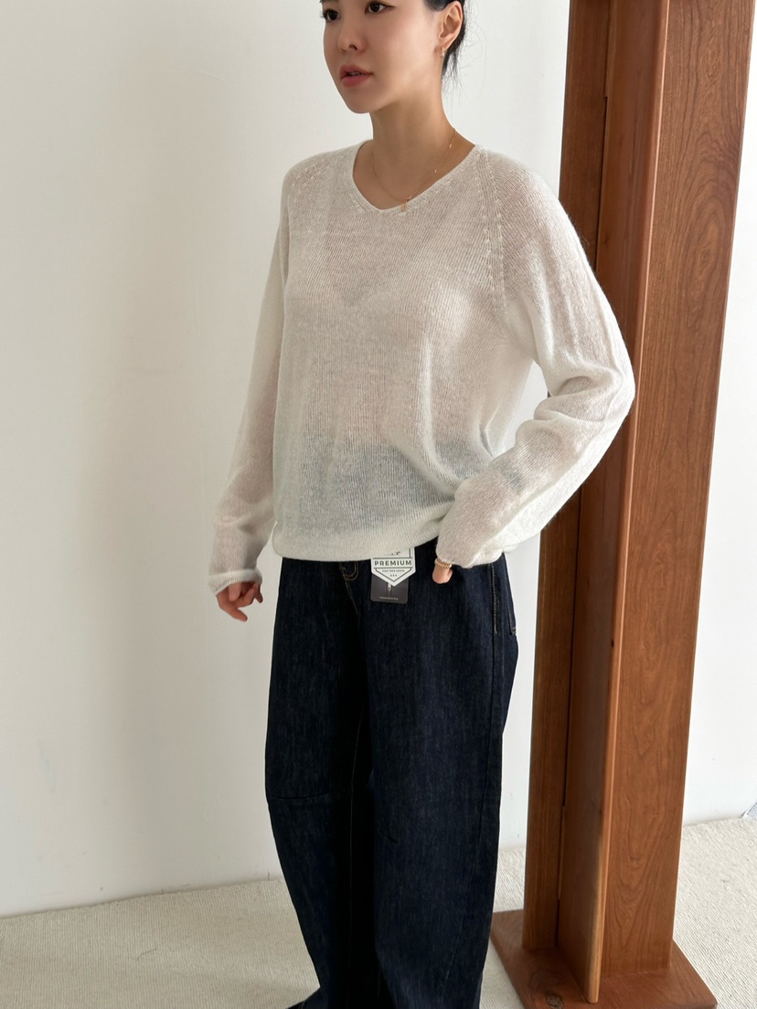 LE VASE韓國代購㊣女士新品25秋冬真品人氣時尚針織衫馬海毛LE VASE針織衫