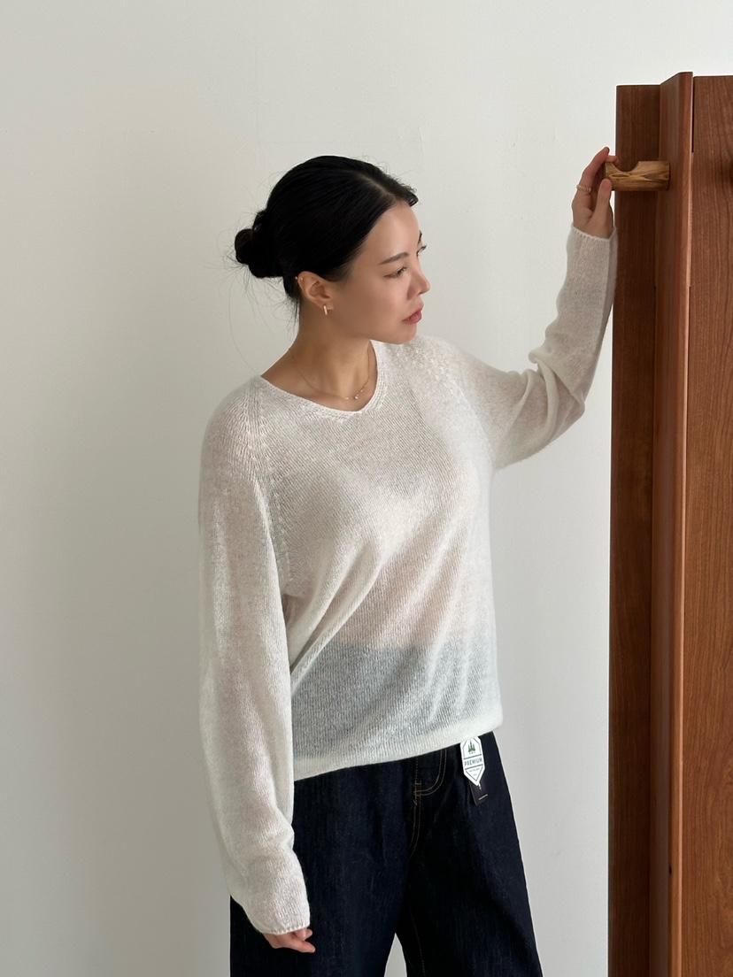 LE VASE韓國代購㊣女士新品25秋冬真品人氣時尚針織衫馬海毛LE VASE針織衫