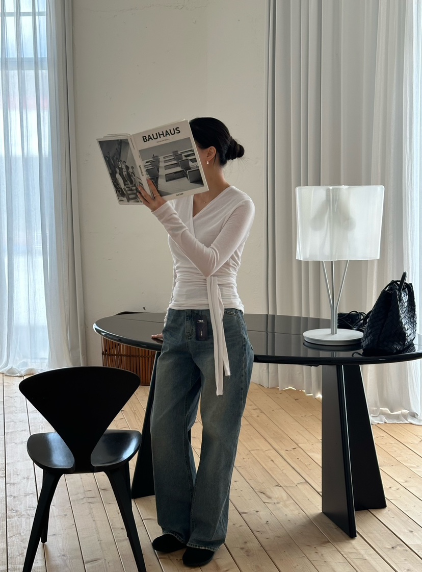LE VASE韓國直郵㊣女裝新品真品熱賣推薦25秋冬時尚長袖T恤LE VASE長袖T恤