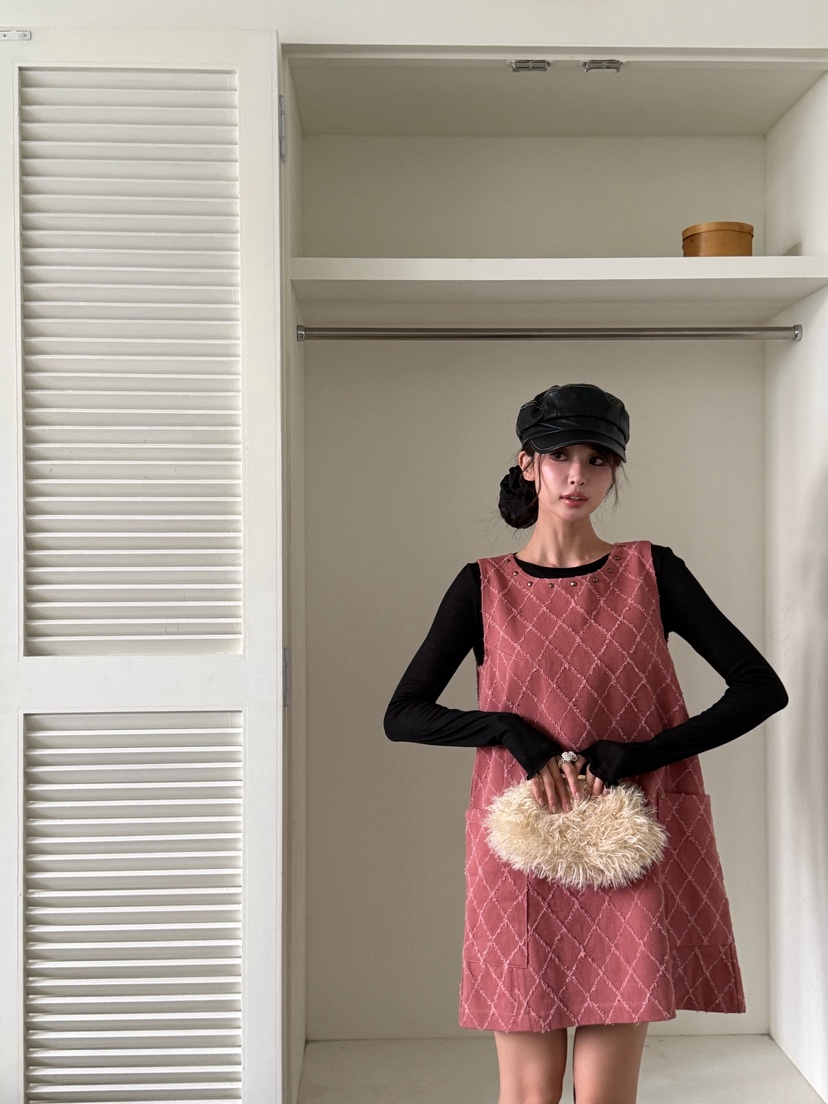 SUGAR CASE韓國代購㊣女裝新品真品職業時尚25秋冬熱賣連衣裙SUGAR CASE連衣裙