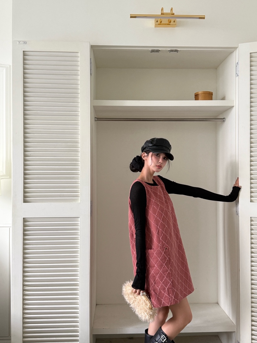 SUGAR CASE韓國代購㊣女裝新品真品職業時尚25秋冬熱賣連衣裙SUGAR CASE連衣裙