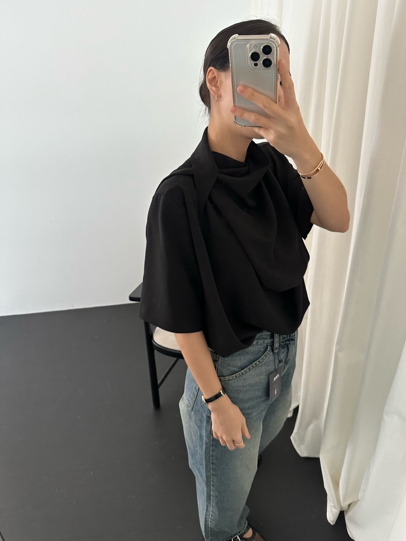 LE VASE韓國直郵㊣女士新款休閑職業時尚熱賣推薦襯衫蕾絲衫LE VASE襯衫/蕾絲衫