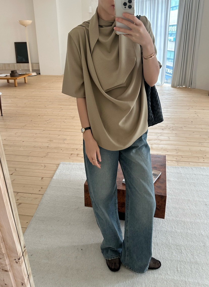LE VASE韓國直郵㊣女士新款休閑職業時尚熱賣推薦襯衫蕾絲衫LE VASE襯衫/蕾絲衫
