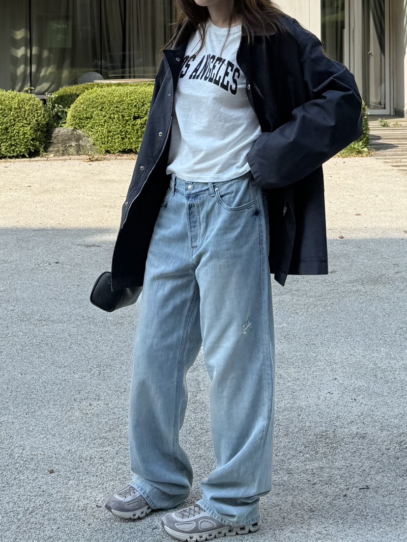 WATER/RIVER東大門㊣實拍女裝新款真品職業推薦牛仔褲柔軟WATER/RIVER牛仔褲