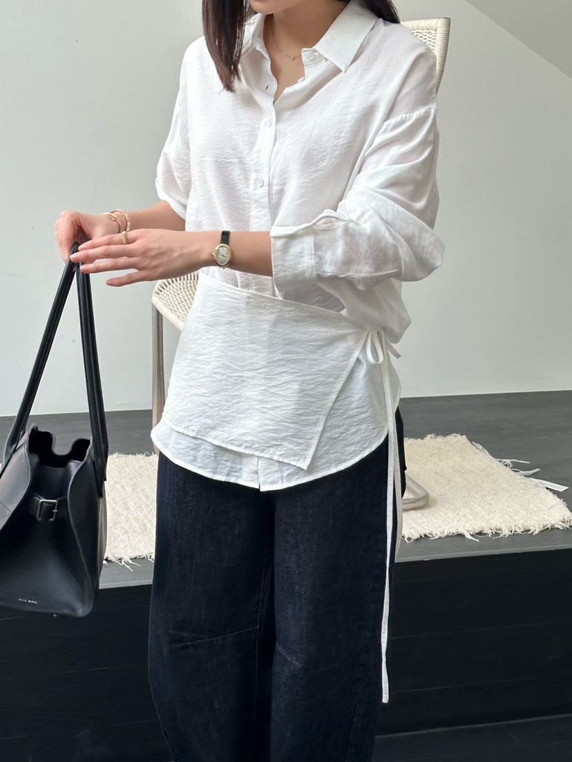 LE VASE韓國代購㊣女士新款時尚真品休閑人氣25秋冬襯衫蕾絲衫LE VASE襯衫/蕾絲衫圖色1