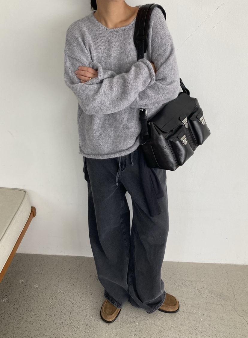 ROMANTICIZE東大門㊣實拍女士新品熱賣25秋冬休閑針織衫口袋絨ROMANTICIZE針織衫