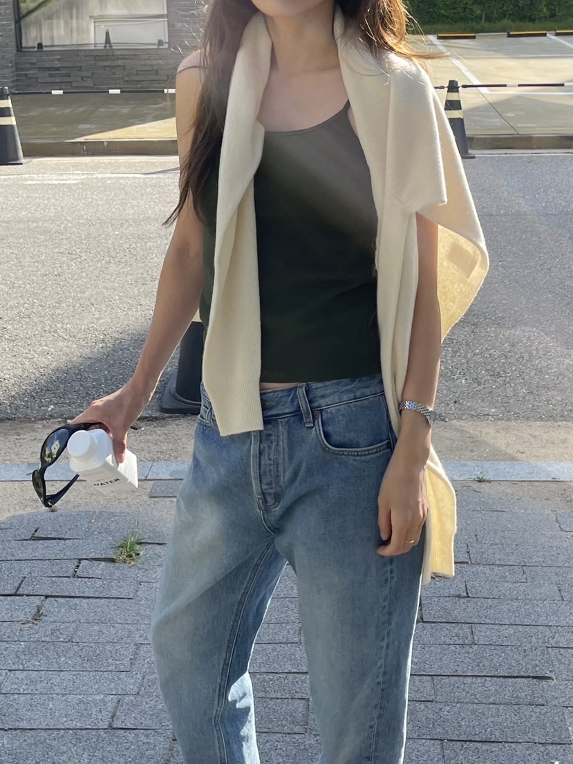 WATER/RIVER韓國代購㊣女裝新款職業人氣休閑推薦吊帶背心WATER/RIVER吊帶/背心