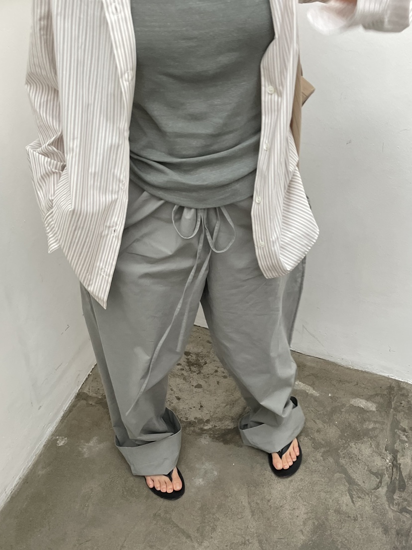 WATER/RIVER東大門㊣實拍女士新款職業熱賣真品休閑褲含腰繩WATER/RIVER休閑褲