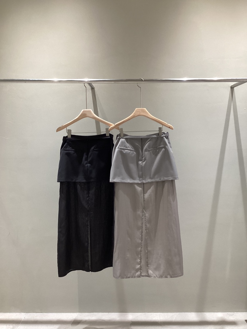 NEAR LEAP-P東大門㊣代購女裝新款真品時尚休閑長裙絲綢雙層NEAR LEAP長裙