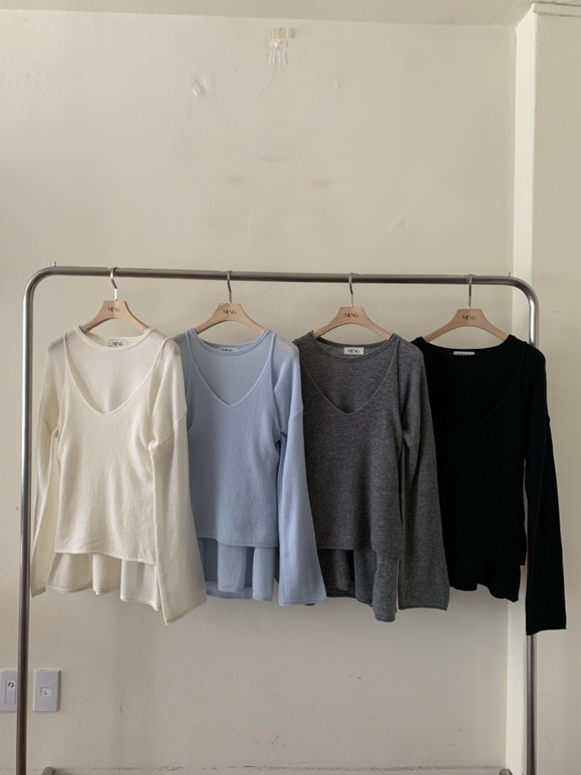 MENG東大門㊣代購女裝新品25秋冬人氣真品吊帶背心羊毛緊身MENG吊帶/背心