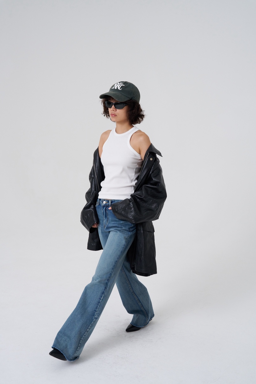 NEAR LEAP-P東大門㊣代購女士新品25秋冬時尚休閑職業牛仔褲NEAR LEAP牛仔褲