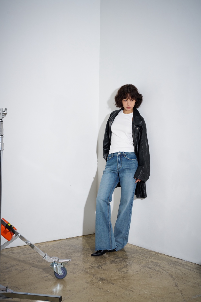 NEAR LEAP-P東大門㊣代購女士新品25秋冬時尚休閑職業牛仔褲NEAR LEAP牛仔褲