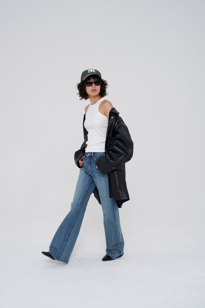 NEAR LEAP-P東大門㊣代購女士新品25秋冬時尚休閑職業牛仔褲NEAR LEAP牛仔褲