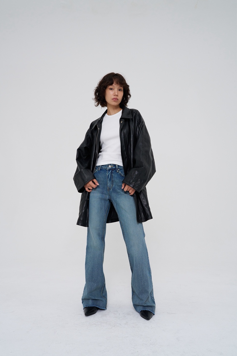 NEAR LEAP-P東大門㊣代購女士新品25秋冬時尚休閑職業牛仔褲NEAR LEAP牛仔褲