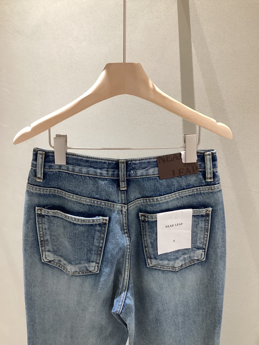 NEAR LEAP-P東大門㊣代購女士新品25秋冬時尚休閑職業牛仔褲NEAR LEAP牛仔褲