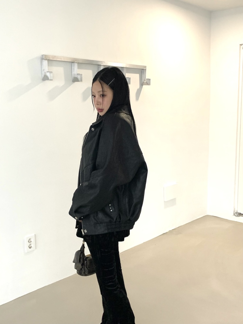SEOLO韓國直郵㊣女士新品人氣職業熱賣時尚推薦休閑夾克皮革Seolo seoul夾克