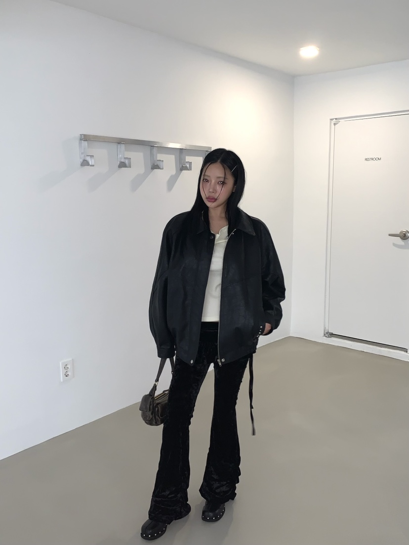 SEOLO韓國直郵㊣女士新品人氣職業熱賣時尚推薦休閑夾克皮革Seolo seoul夾克