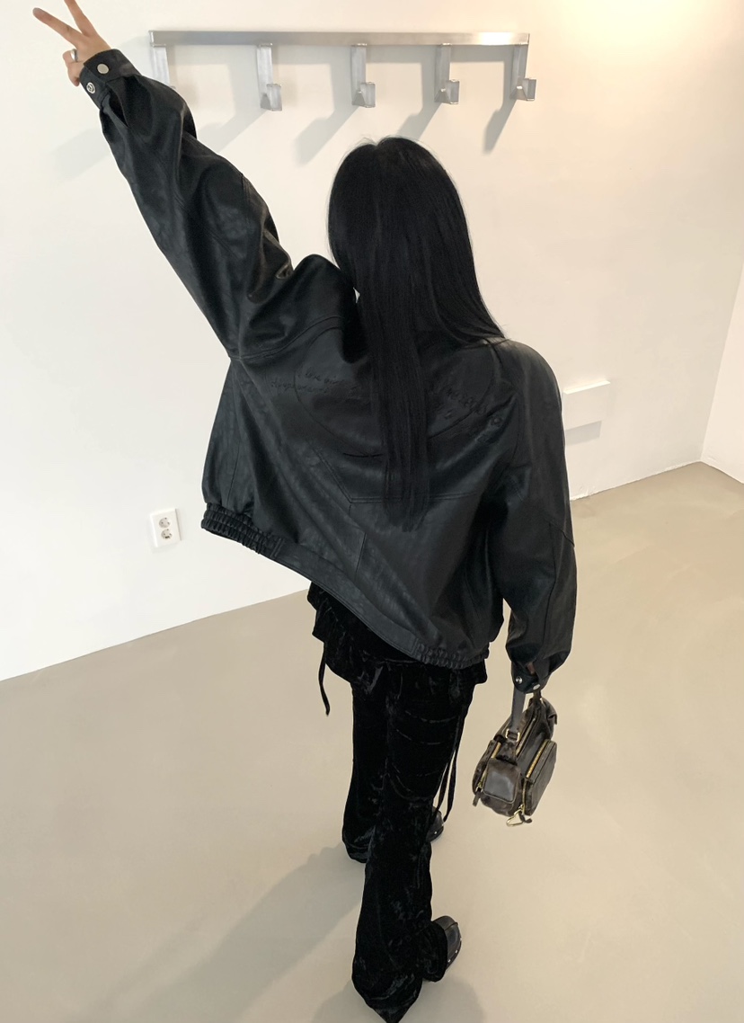 SEOLO韓國直郵㊣女士新品人氣職業熱賣時尚推薦休閑夾克皮革Seolo seoul夾克