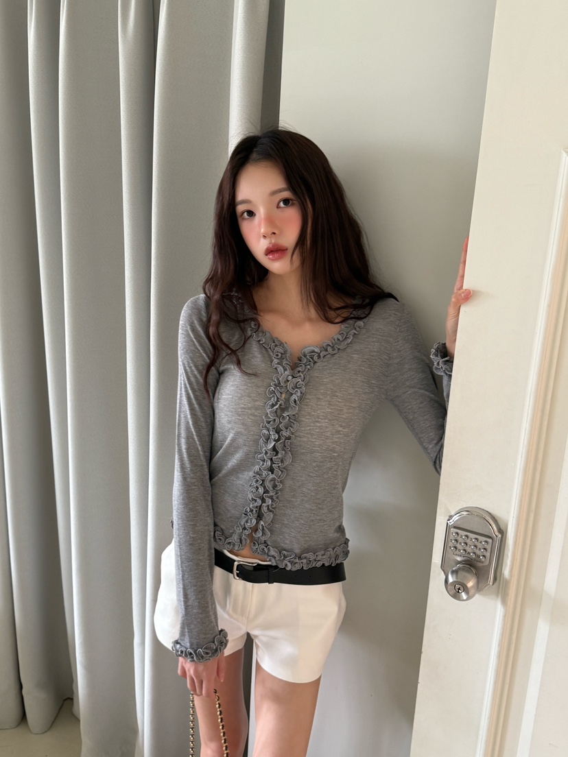 MARKE-P韓國直郵㊣女裝新款25秋冬時尚長袖T恤天絲柔軟開衫MARKE-P長袖T恤