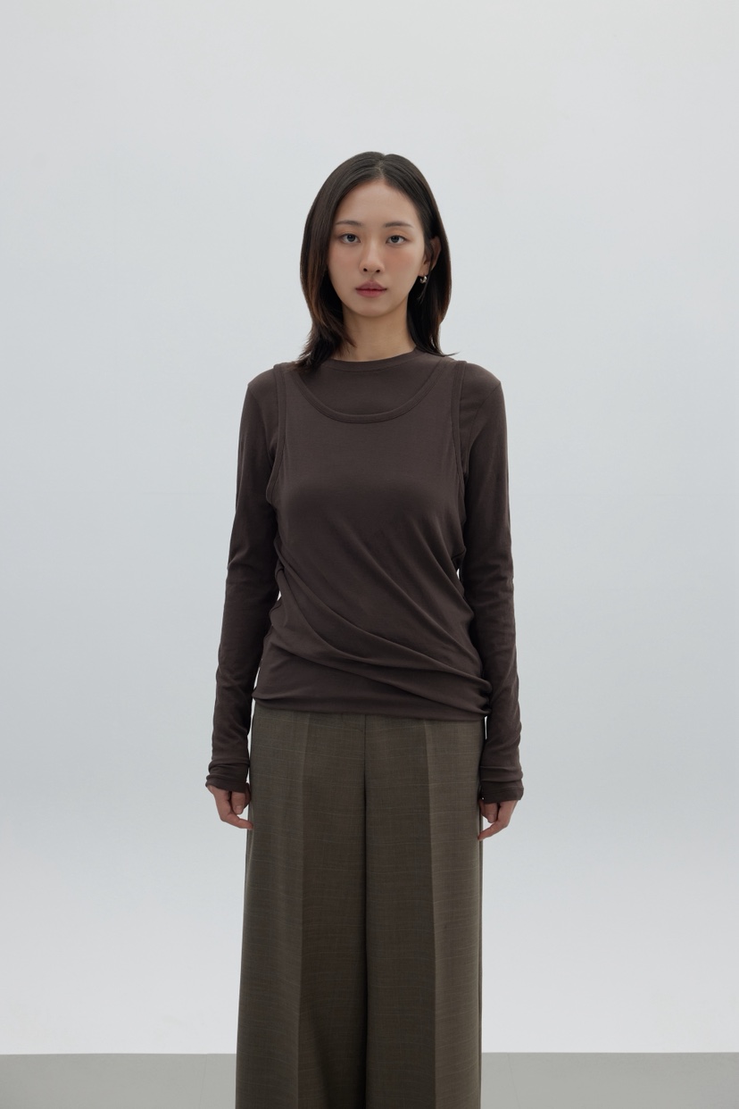 LE-PPL韓國代購㊣女裝新款時尚人氣真品熱賣休閑25秋冬套裝羊毛LE-PPL套裝圖色4