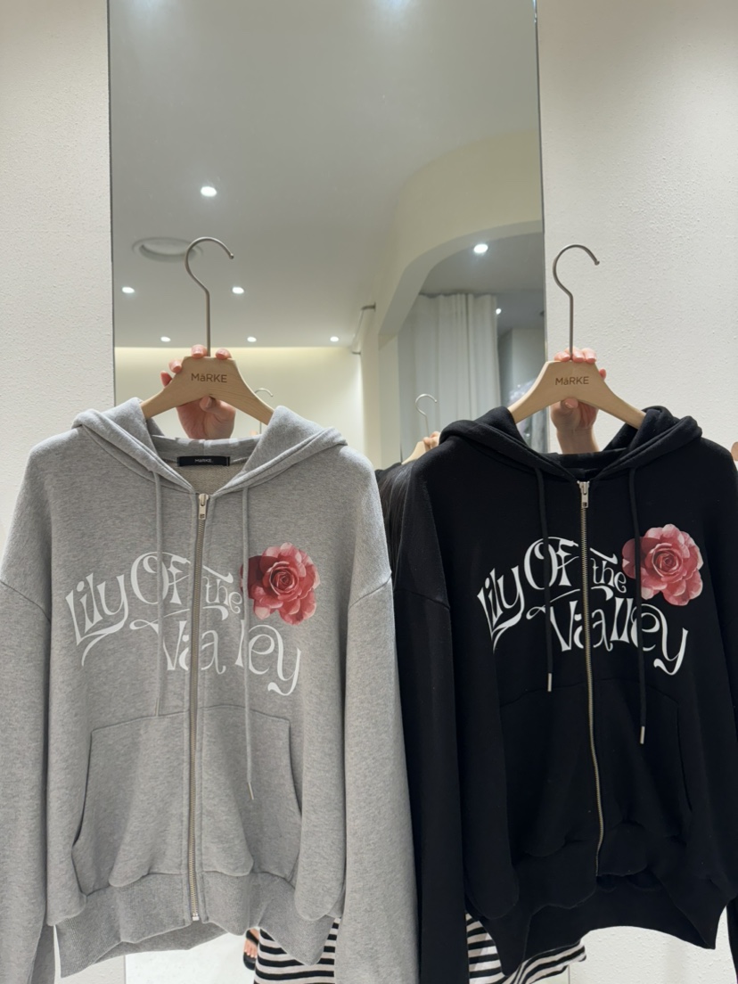 MARKE-P韓國直郵㊣女士新品熱賣時尚休閑人氣夾克連帽拉鏈衫MARKE-P夾克