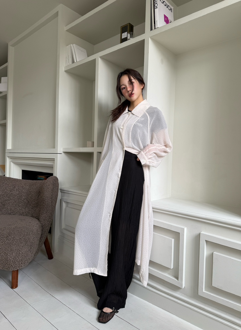 MARKE-P韓國直郵㊣女士新款推薦職業25秋冬長款風衣含腰繩透視MARKE-P長款風衣