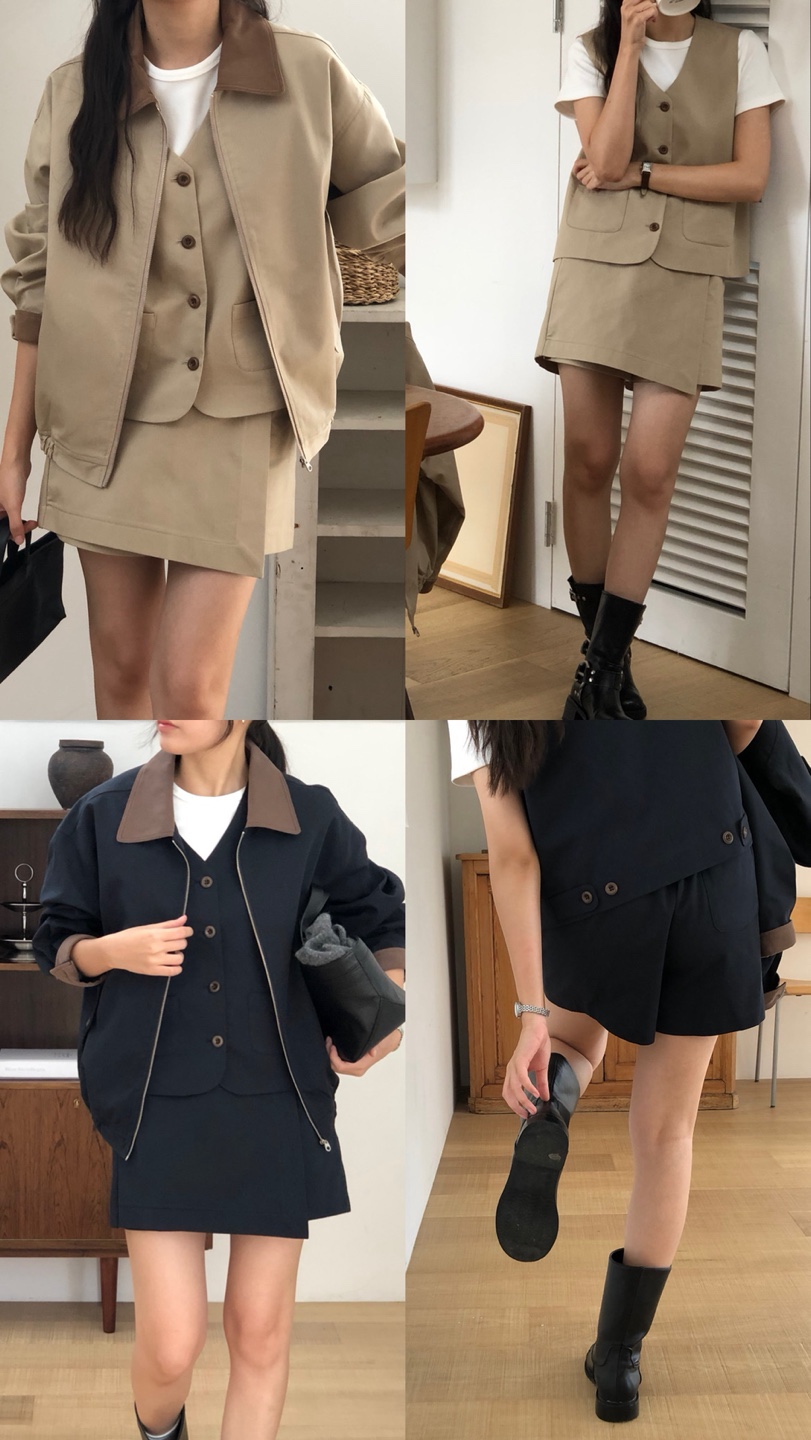 A WANT韓國代購㊣女士新款休閑熱賣真品職業時尚套裝三件套A WANT套裝