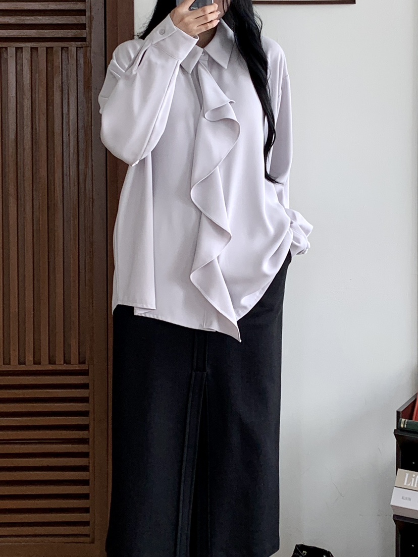 DAVICHI東大門㊣實拍女裝新品人氣休閑真品25秋冬襯衫蕾絲衫DAVICHI襯衫/蕾絲衫